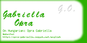 gabriella opra business card